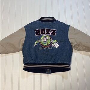 Vintage Disney Store Buzz Lightyear Denim Jacket size XXS varsity jacket